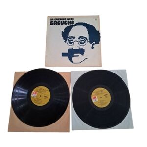 An Evening With GROUCHO 2 Record Set A&M Records Vinyl Record Album Vintage Used